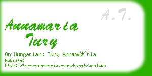 annamaria tury business card